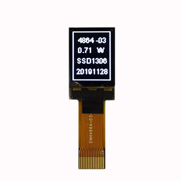 0,71 inčni bijeli na crnom malom OLED zaslonu