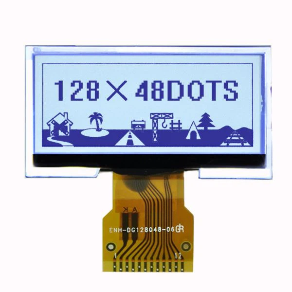 Mali 128 * 48 LCD ekran FSTN prozirni jednobojni LCD zaslon
